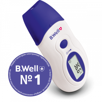 B.Well / Термометр медицинский WF-1000 инфракрасный, 2 в 1 лобный/ушной 